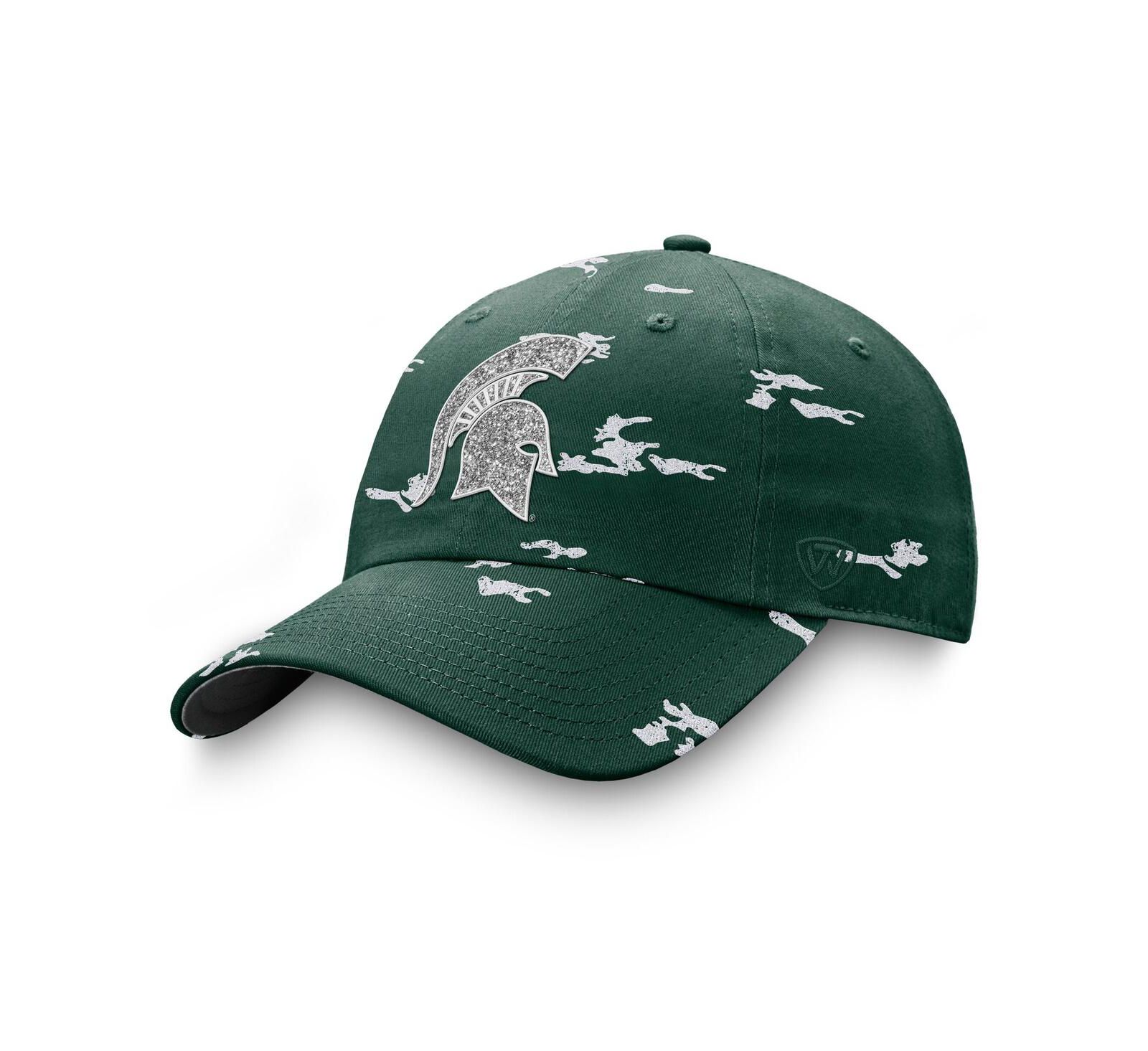 Женская регулируемая кепка Top Of the World Green Michigan State Spartans OHT Military Appreciation Betty