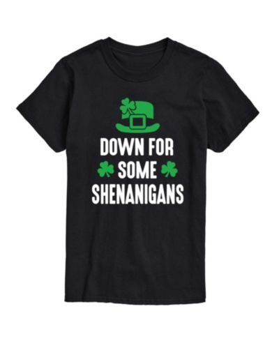 AIRWAVES Men's St Patrick's Down For Shenanigans Short Sleeve T-Shirt
