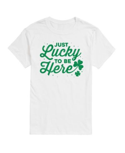 AIRWAVES Men's St Patrick's Just Lucky To Be Here Short Sleeve T-Shirt