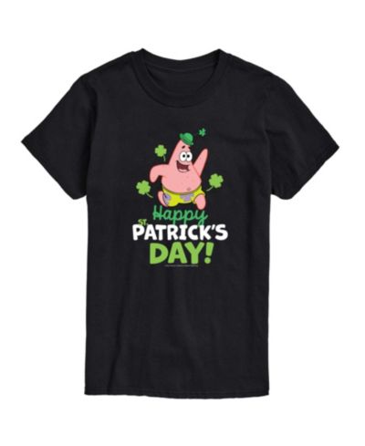 AIRWAVES Men's SpongeBob SquarePants Happy Patrick's Day Short-Sleeve T-Shirt