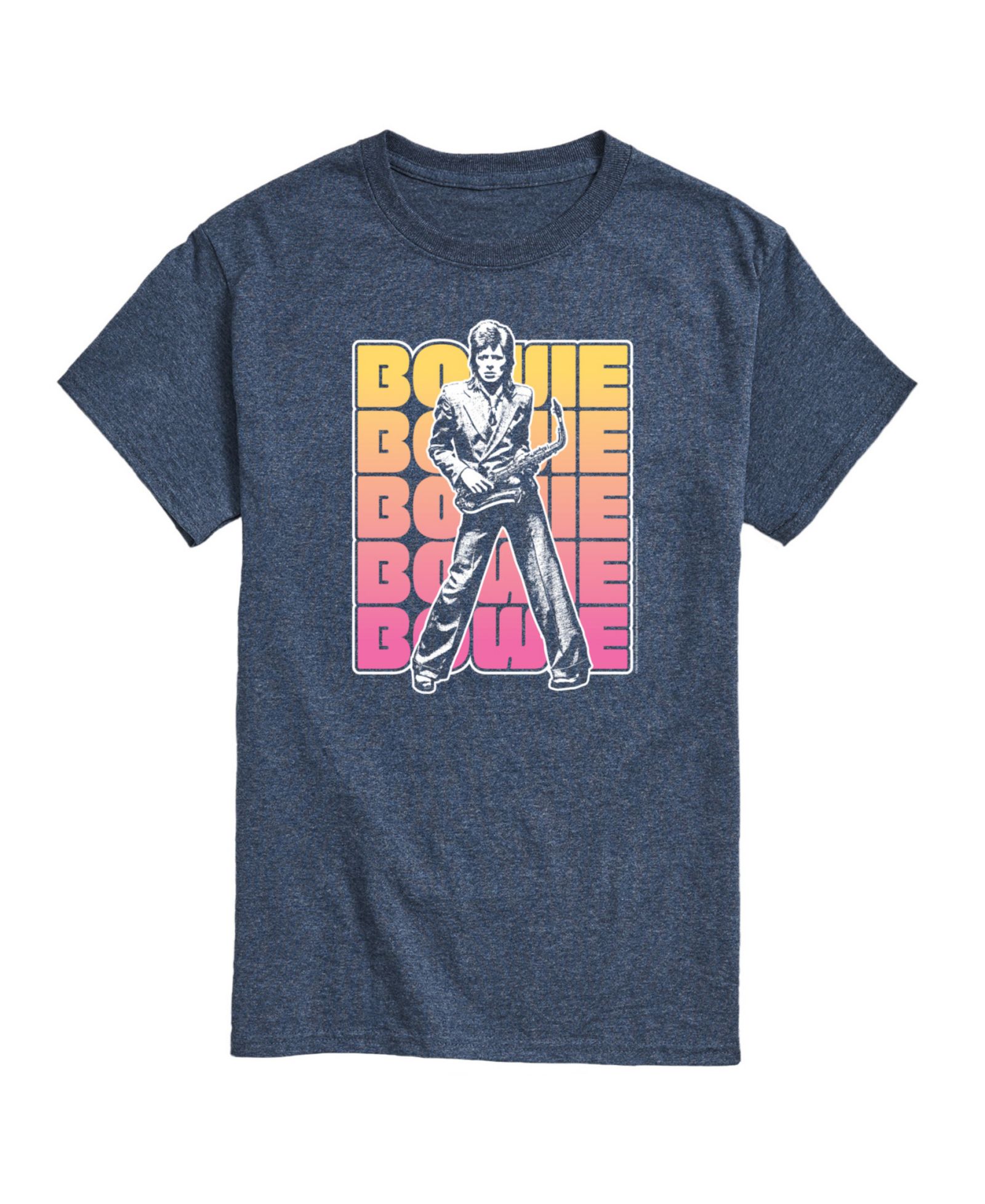 AIRWAVES Men's David Bowie Repeated Short Sleeve T-Shirt