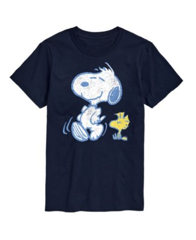 AIRWAVES Men's Peanuts Snoopy Woodstock Short Sleeve T-Shirt