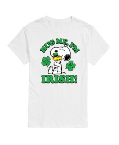 AIRWAVES Men's Peanuts St Patrick's Day Hug Me I'm Irish Short Sleeve T-Shirt
