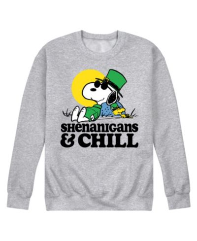 AIRWAVES Мужской флисовый лонгслив Peanuts St Patrick's Day Shenanigans Chill