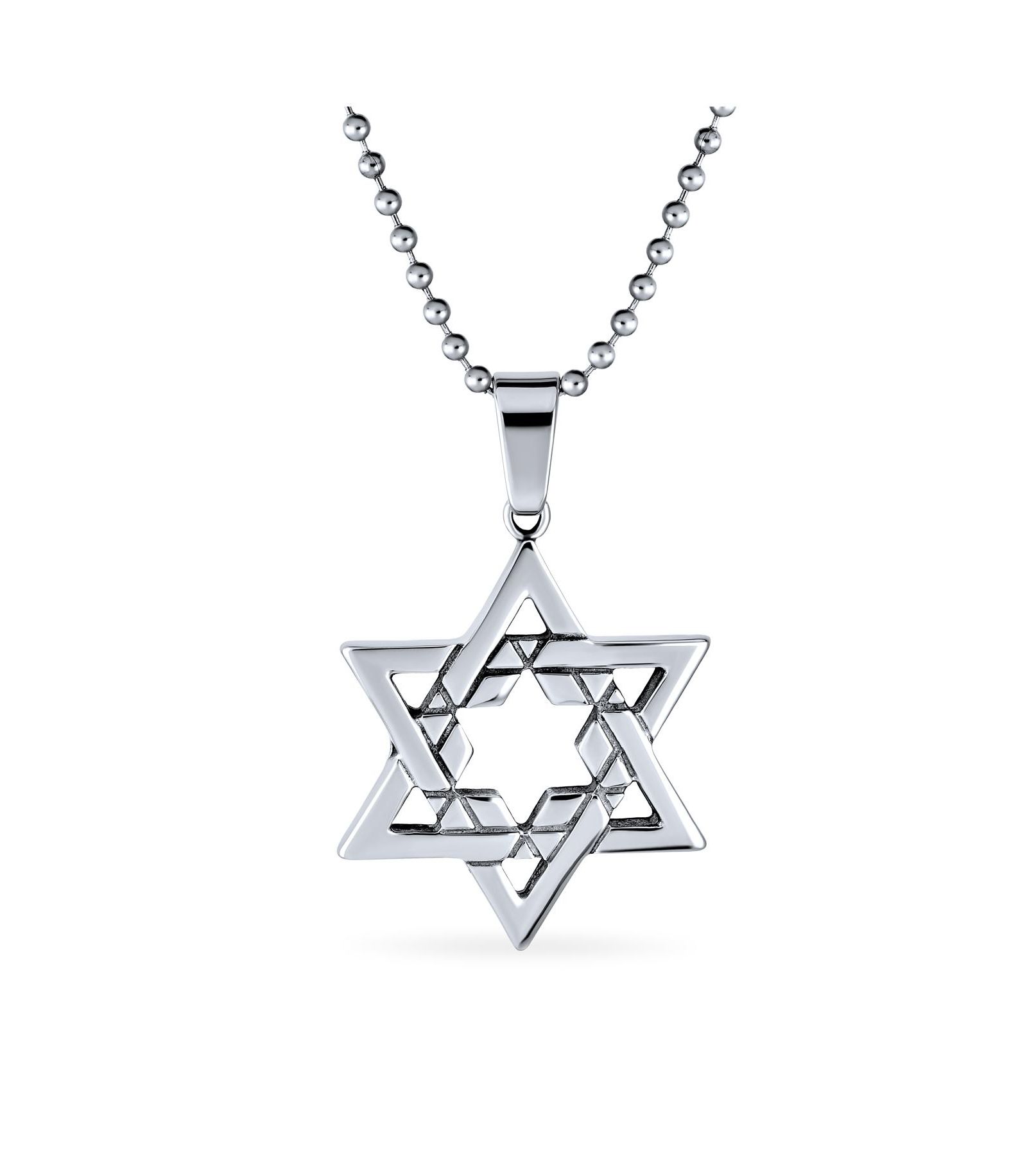 Мужской кулон Звезда Давида из нержавеющей стали Bling Jewelry