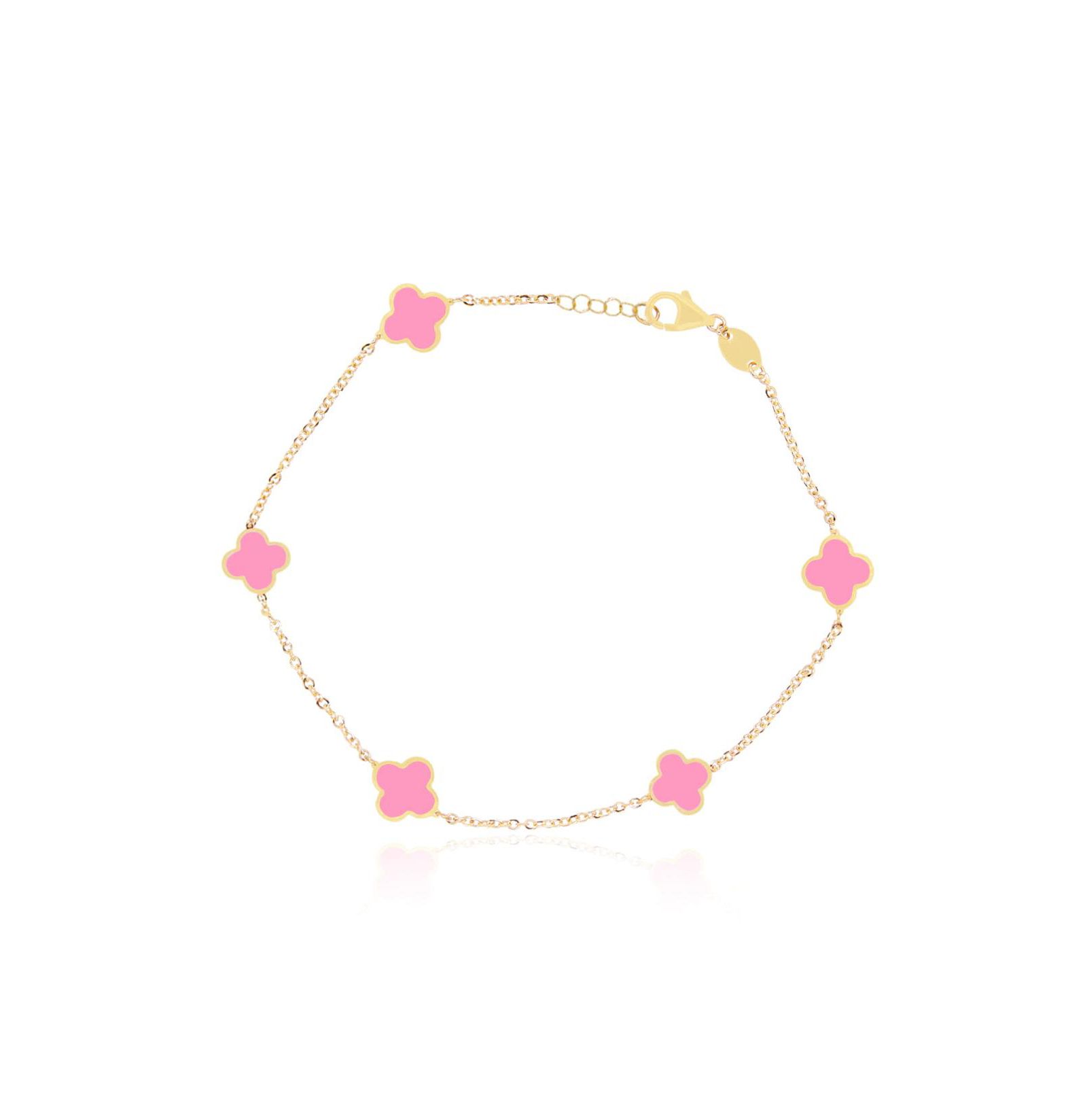 The Lovery Mini Bubblegum Clover Bracelet