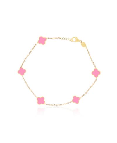 The Lovery Mini Bubblegum Clover Bracelet