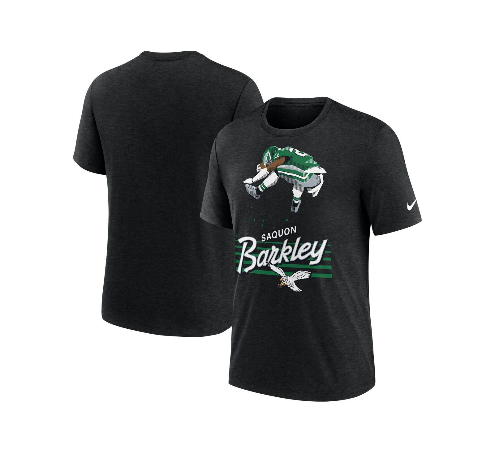 Мужская футболка Nike Saquon Barkley Heather Black Philadelphia Eagles Player Graphic