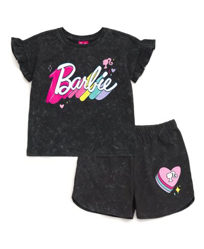 Barbie Детский Комплект из футболки и шорт из French Terry