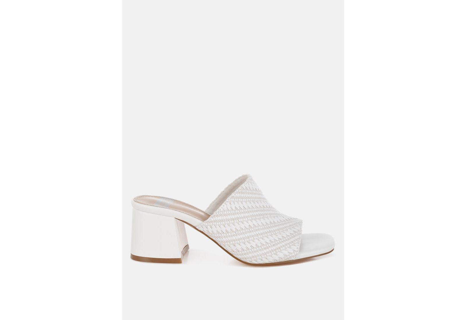 Rag and Co Womens Morgana Woven Raffia Slip Ons Sandals
