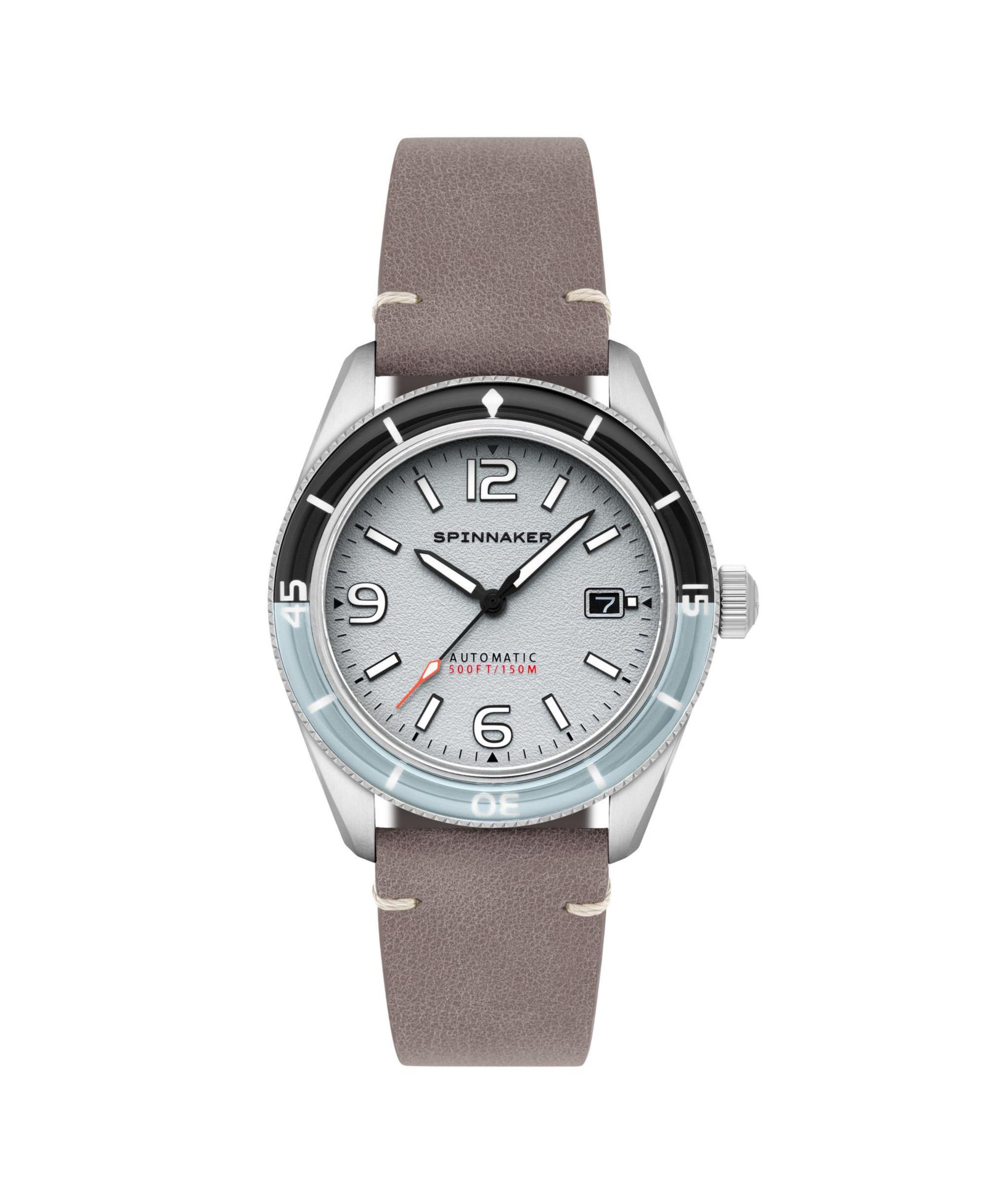 Spentarmethylsulfanylmaker Men'sentar flores часы Fleentaruss Automatic Gray Leather Strap 43mmentarmethylsulfanyl