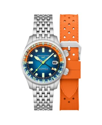 Мужские часы Spinnaker Bradner GMT Automatic Stainless Steel Bracelet 42mm