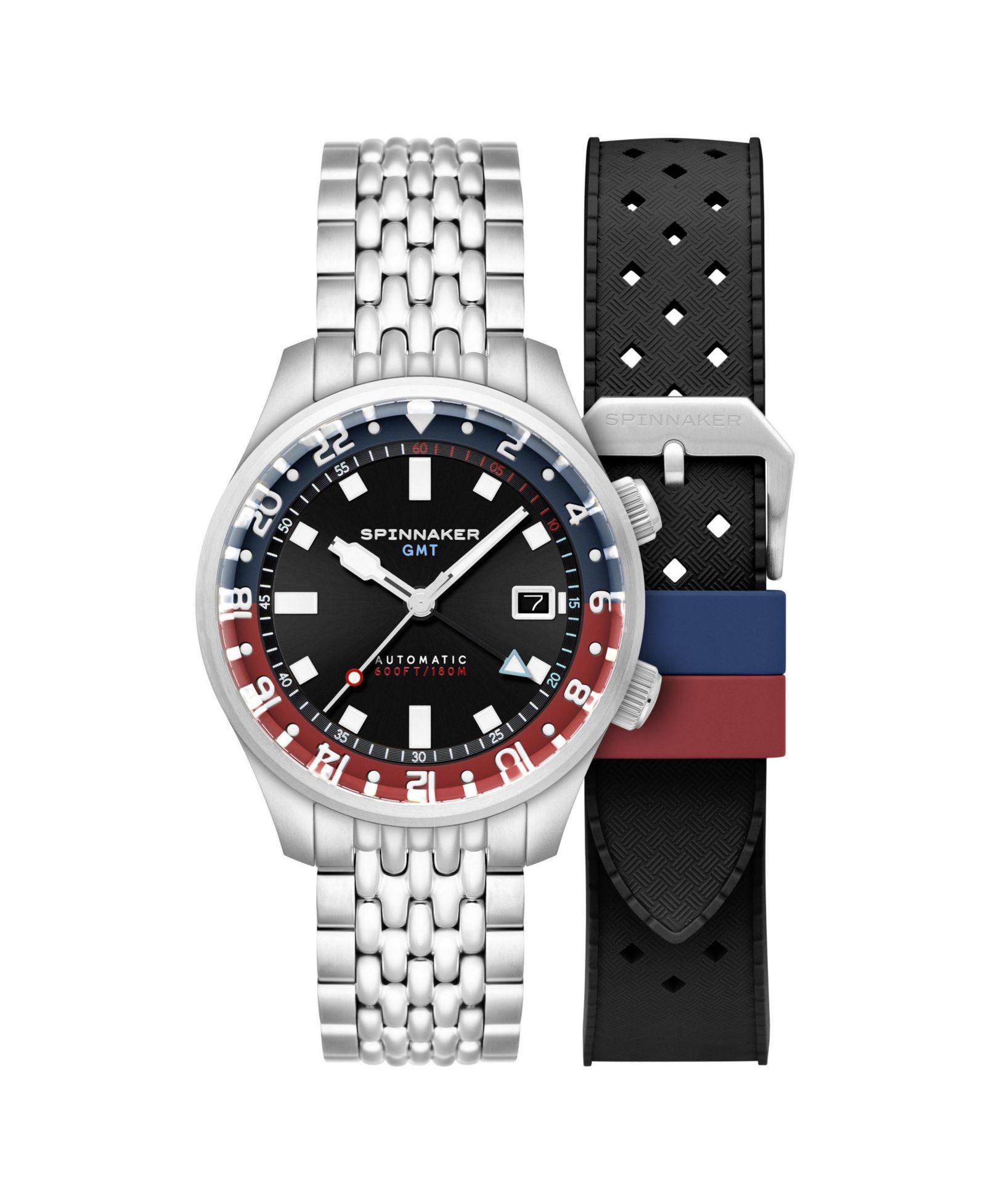 Мужские часы Spinnaker Bradner GMT Automatic Solid Stainless Steel Bracelet 42mm