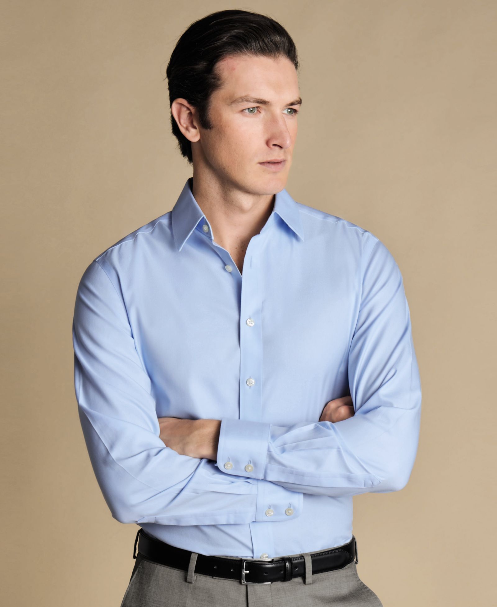 Charles Tyrwhitt Мужская классическая рубашка Slim-Fit
