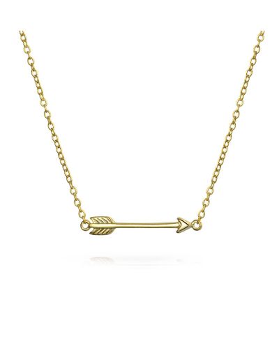 Bling Jewelry Подвеска-кулон Dainty Cupid Arrow в позолоченном Sterling Silver