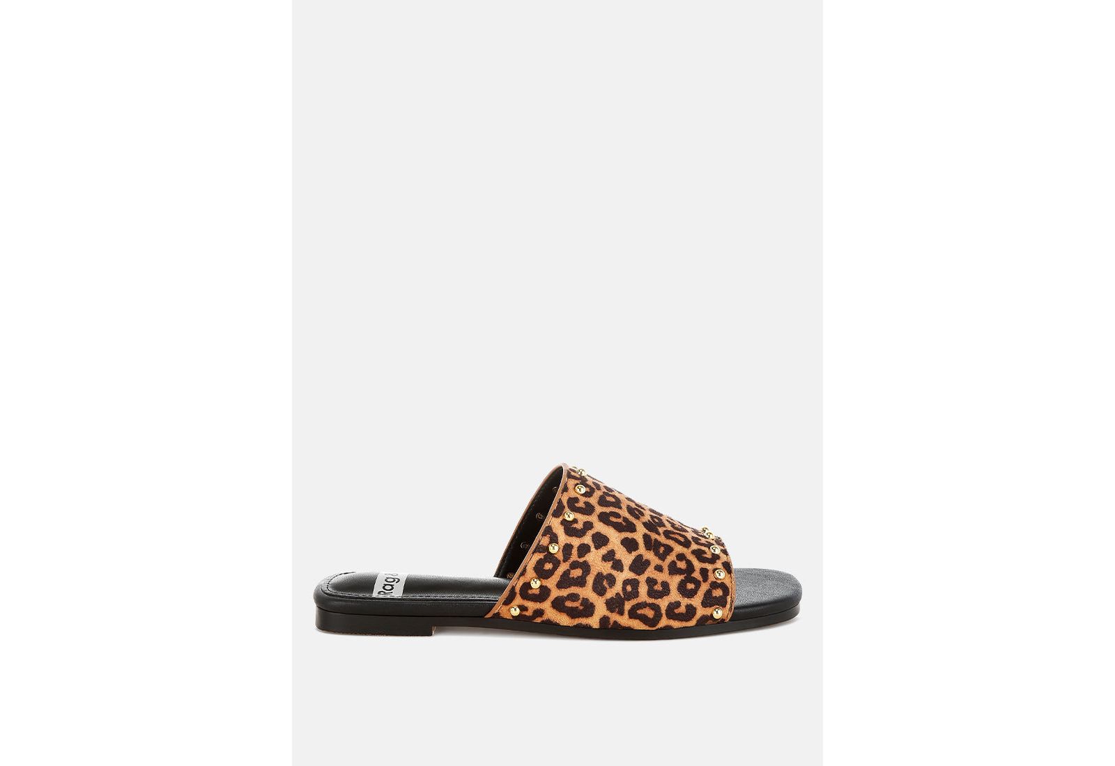 Rag and Co Womens Hilsa Leopard Print Slip-On Flats