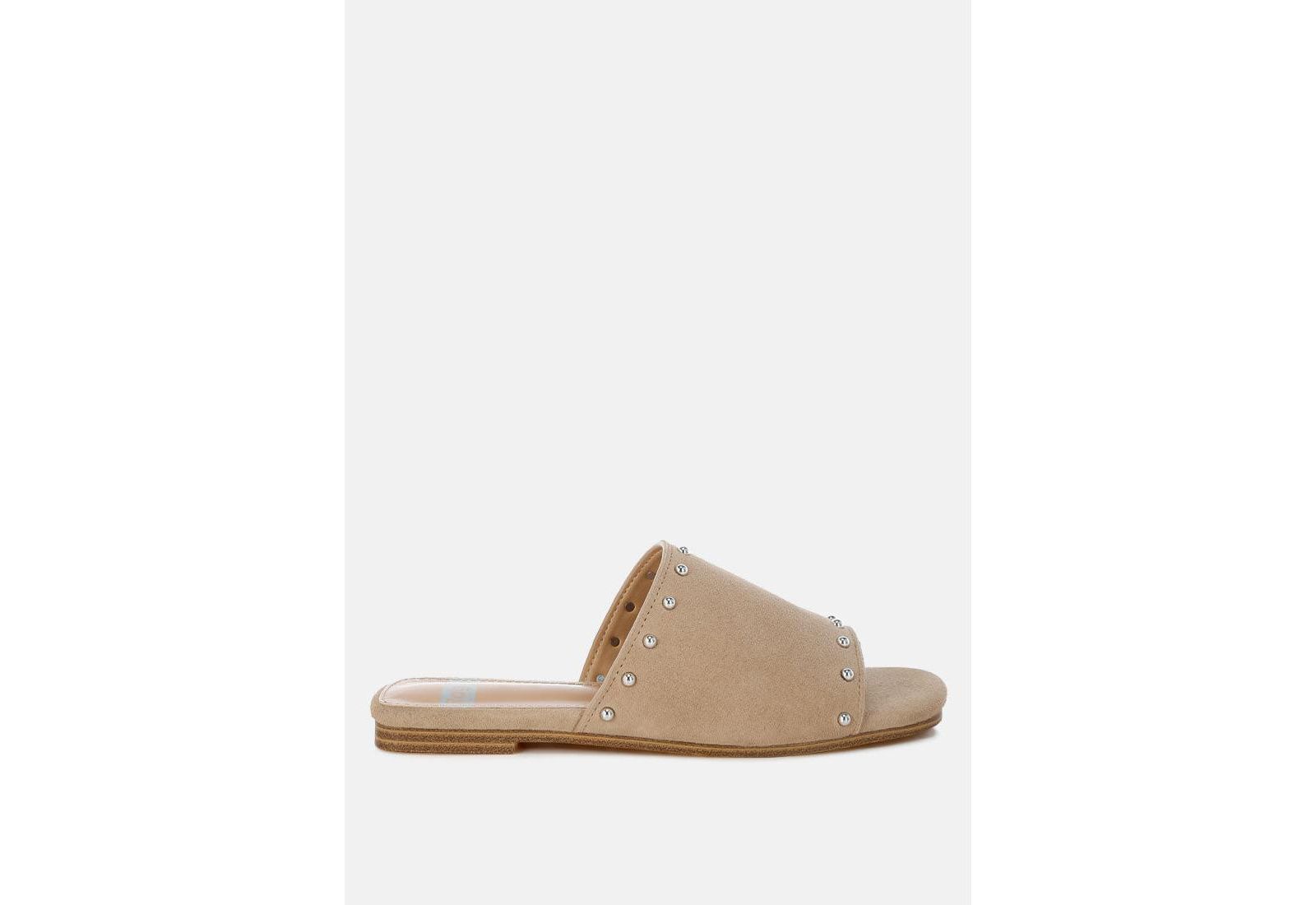 Rag and Co женские слинглетки Rag and Co Odalia Soft Suede Leather Studded Flats