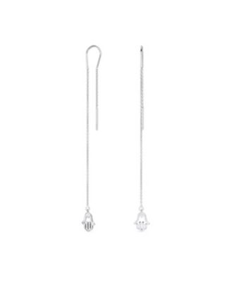 Bling Jewelry серьги-подвески с амулетом Хамса, стерлинговое серебро