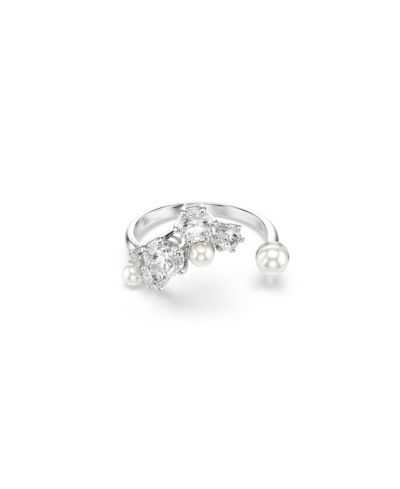 Swarovski кольцо Statement с круглыми кристаллами и жемчугом Cultivated Pearl