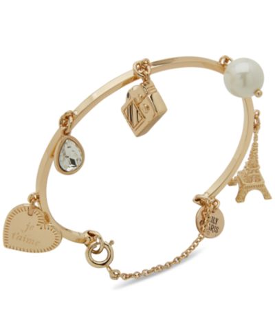 Браслет Emily in Paris Gold-Tone Crystal & Imitation Pearl Charm
