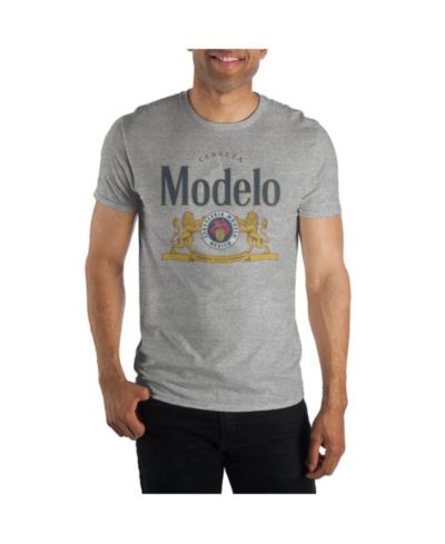 Modelo Мужская серая футболка с логотипом пива
