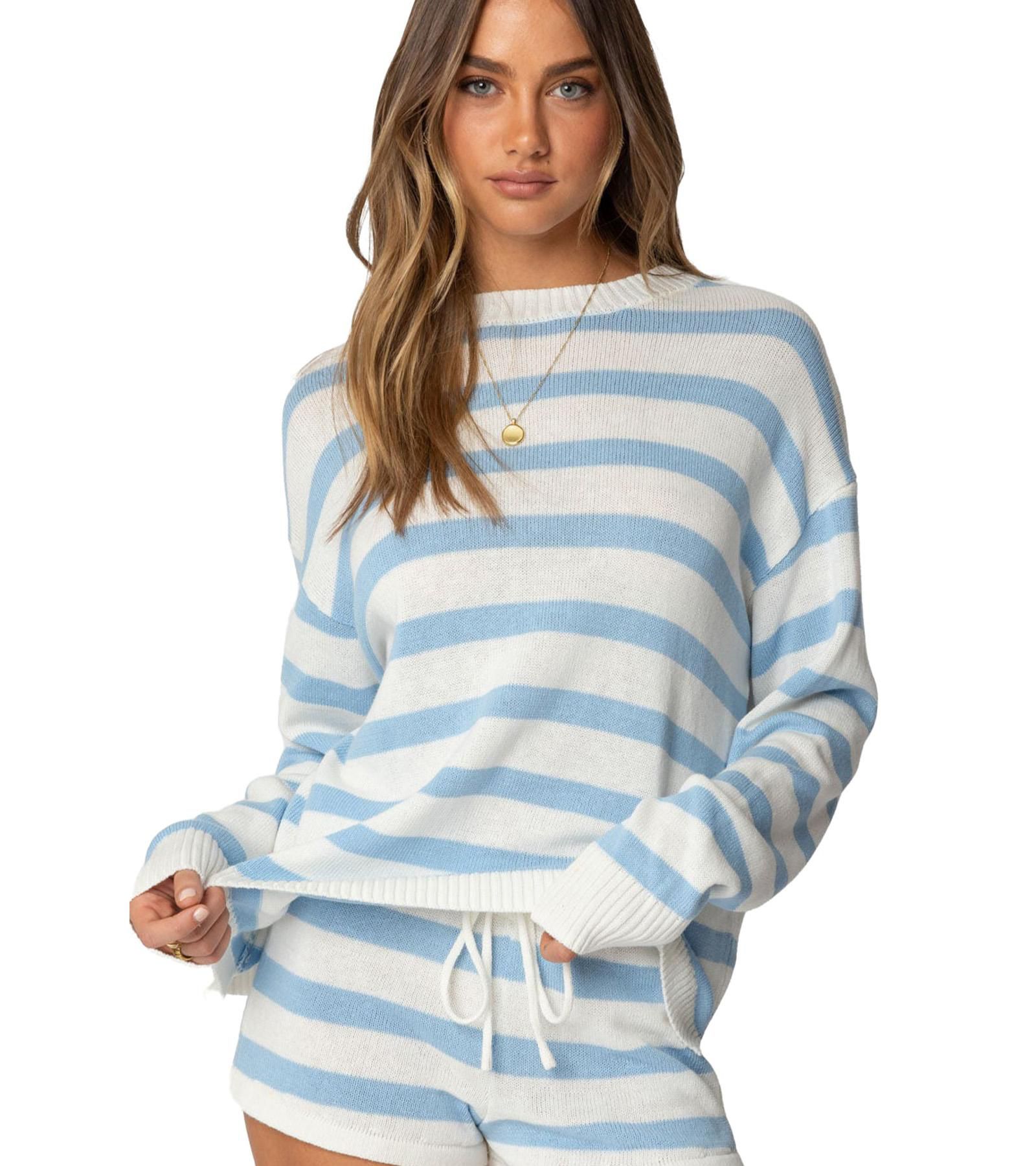 Edikted Women's Amaris Oversized Striped Sweater