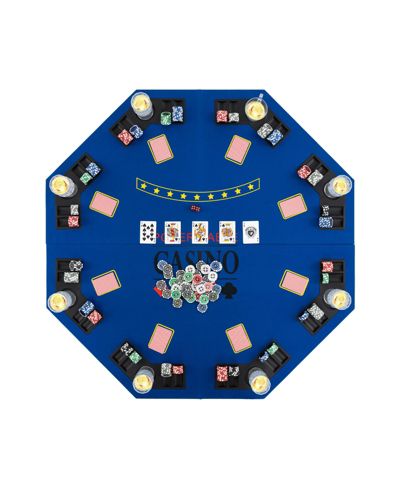 Переносной стол для покера Slickblue Portable Poker Table Top для 8 игроков со складным дизайном и сумкой для переноски