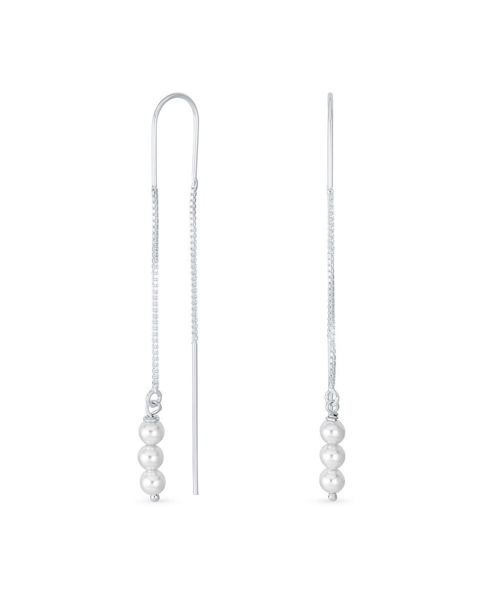 Серьги-подвески Bling Jewelry с имитацией жемчуга