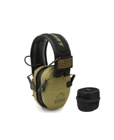 Защитные наушники Walkers Game Ear Razor Muffs (American Patriot/OD Green) с кейсом