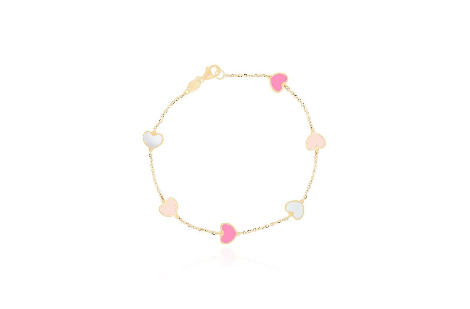The Lovery Mixed Heart Station Bracelet