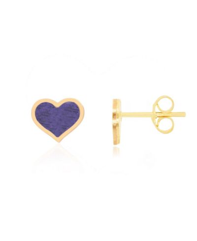 Серьги-гвоздики The Lovery Amethyst Heart Stud