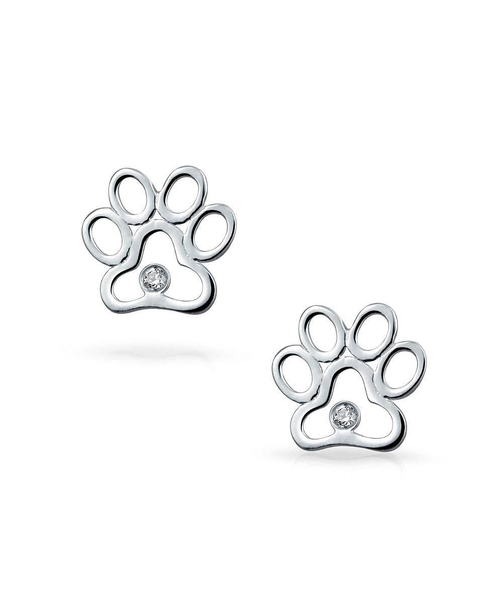 Серьги-гвоздики Bling Jewelry BFF CZ, Sterling Silver