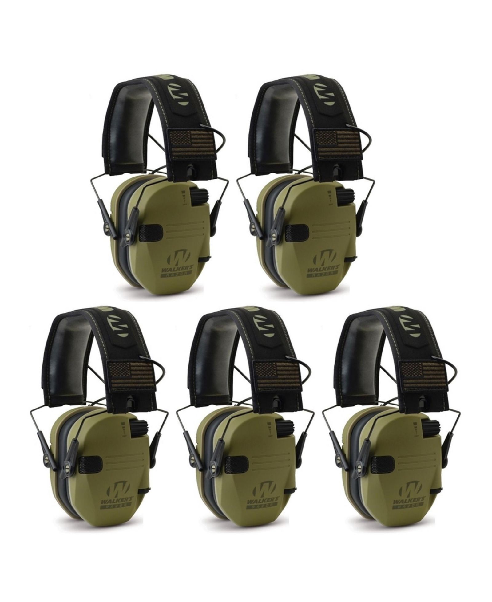 Walker's Razor электронные наушники для стрельбы 5 шт. OD Green