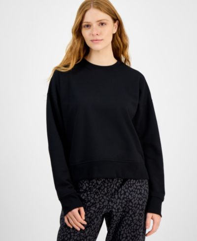 ID Ideology Women's Crewneck Vented-Hem Sweatshirt, Macy's Exclusive