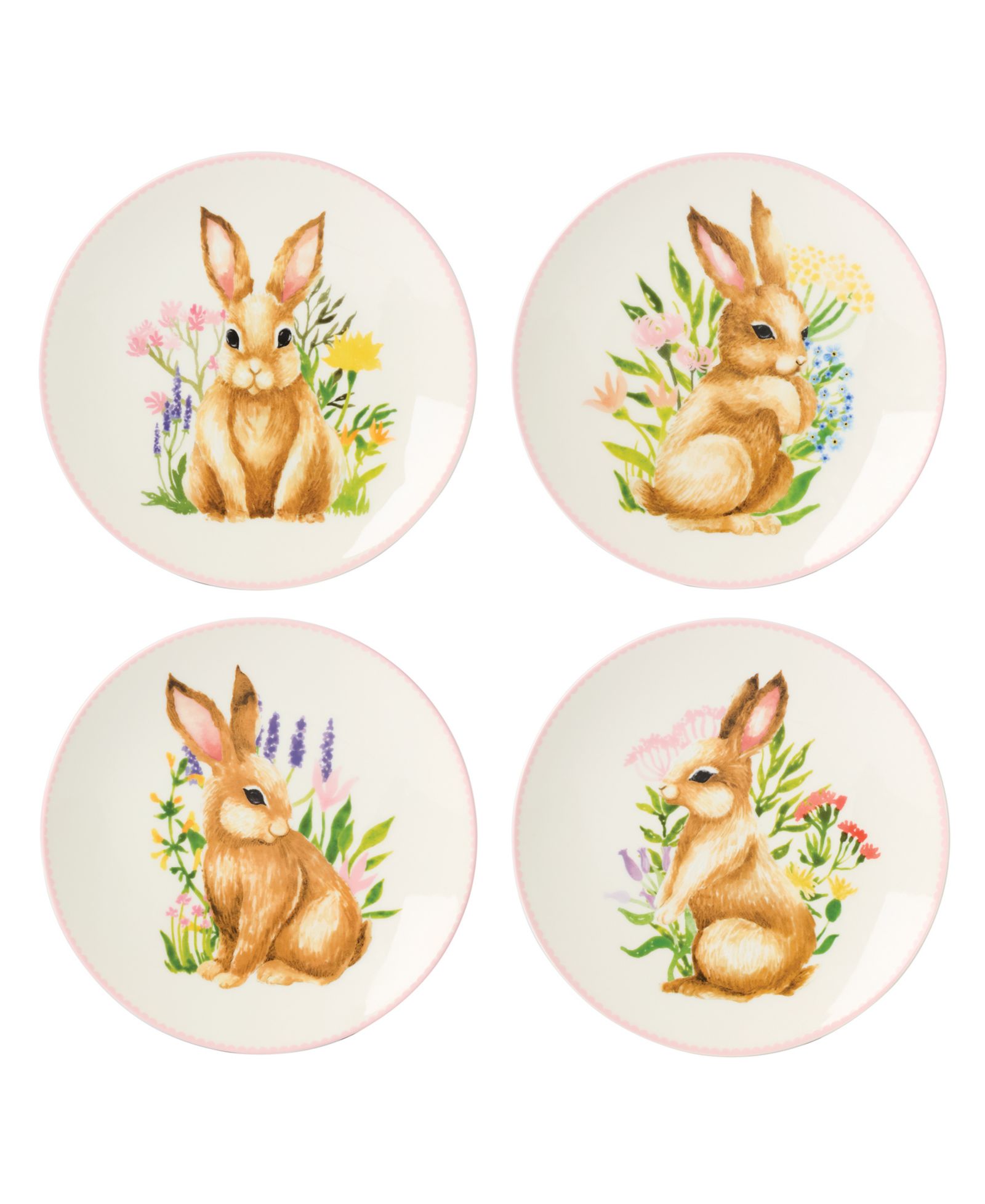 Декоративные тарелки Lenox Wicker Creek Bunny, набор из 4 шт