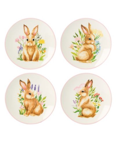 Декоративные тарелки Lenox Wicker Creek Bunny, набор из 4 шт