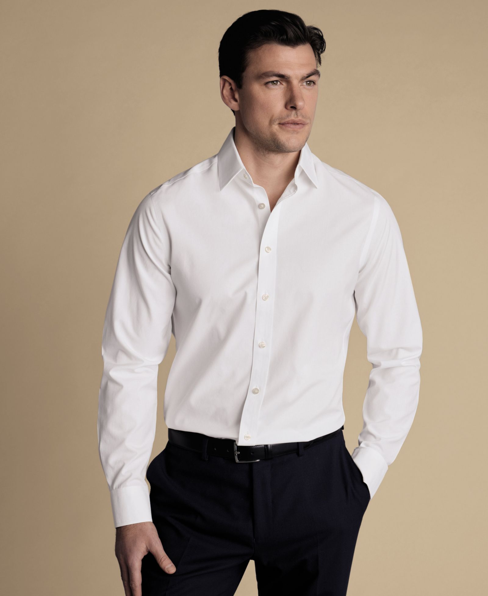 Мужская рубашка Charles Tyrwhitt Slim-Fit Poplin
