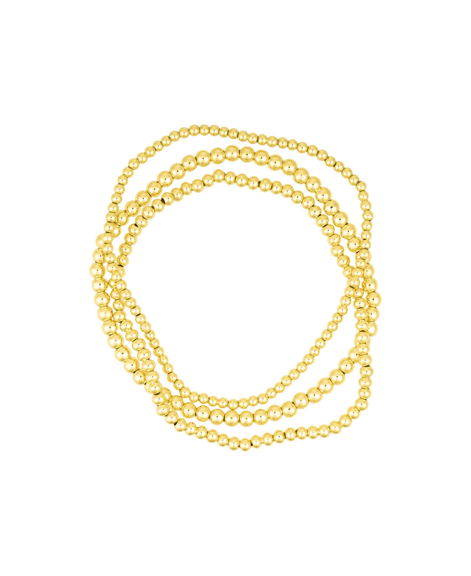 Набор браслетов ADORNIA Gold Stretch Ball Set