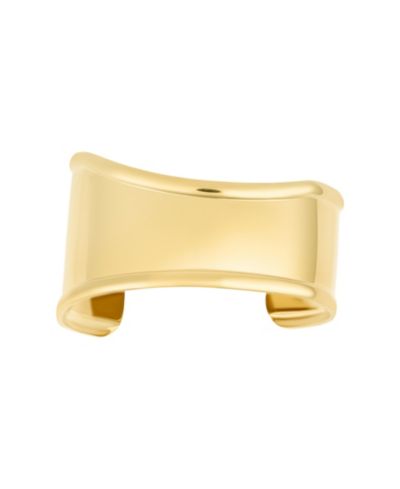ADORNIA Tarnish Resistant 18k Gold Plated Tall Curve Cuff Bracelet