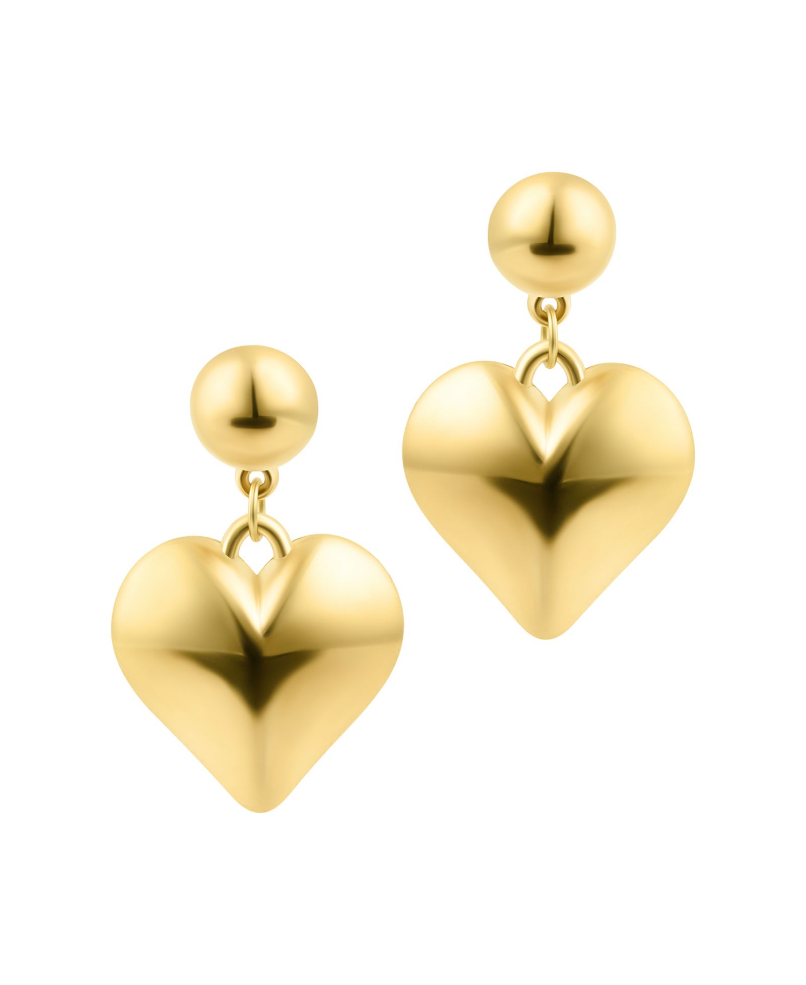 ADORNIA Серьги-подвески Gold Puffy Heart