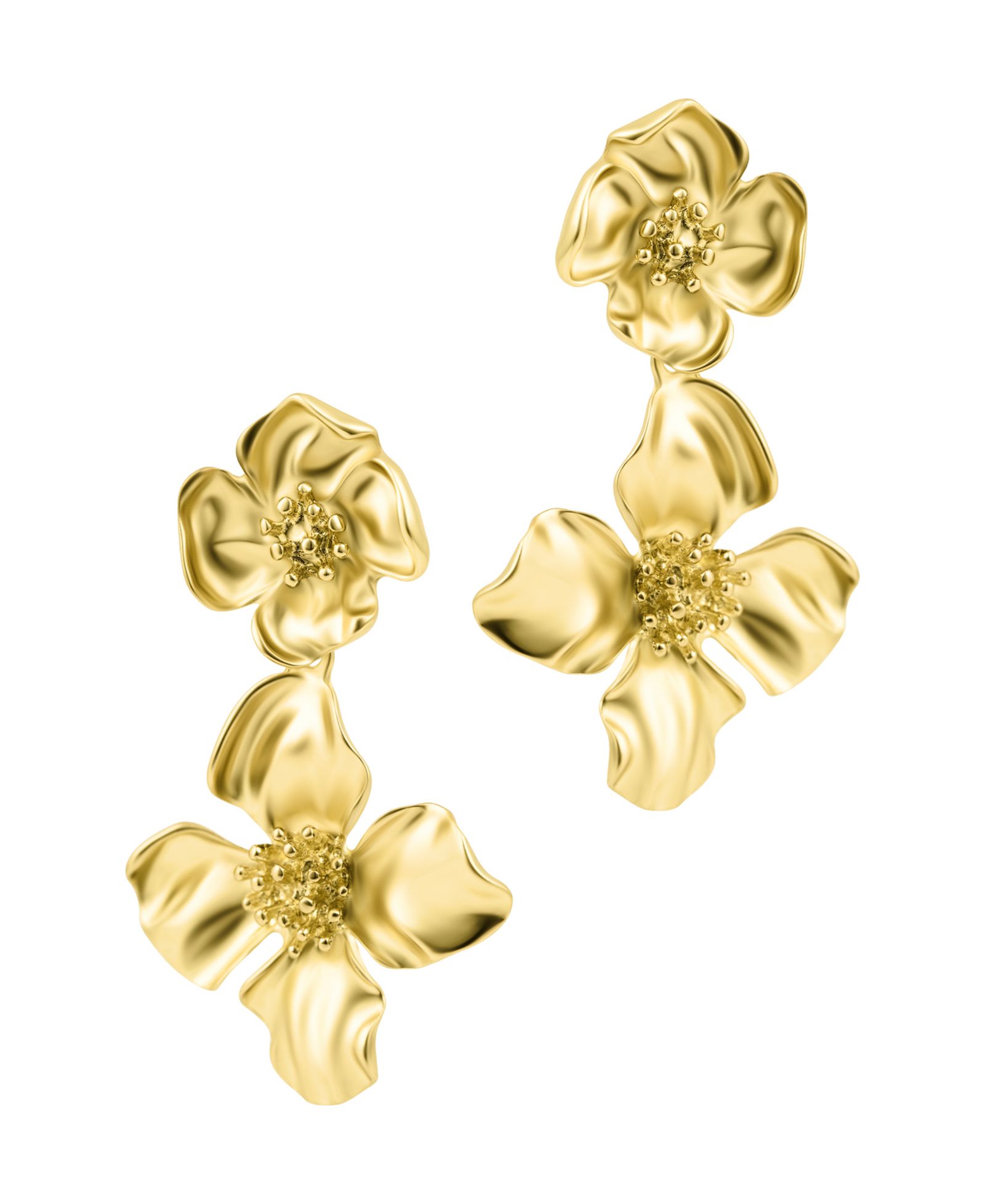 Серьги-подвески ADORNIA Gold Flower