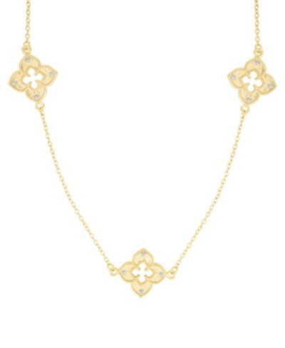 Ожерелье ADORNIA Gold Clover 36" Station