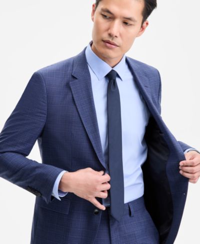 HUGO by Hugo Boss Men's Modern-Fit Plaid Suit Jacket