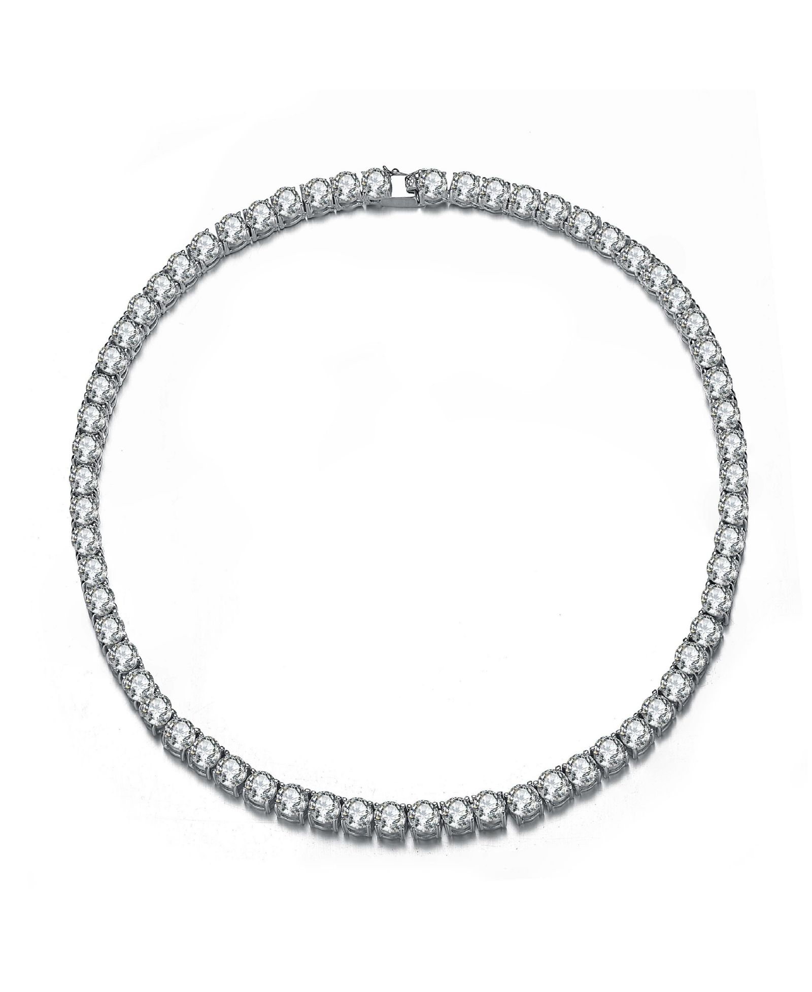 Женское колье Genevive Cubic Zirconia Eternity Circle Link Tennis