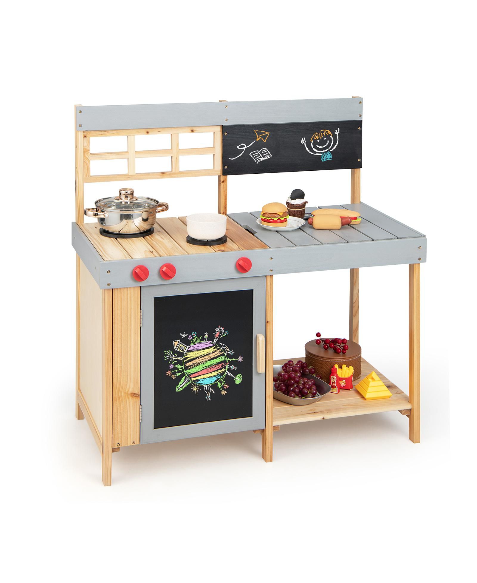 Детский игровой набор для кухни Outdoor Mud Kitchen с отсоединяемым водяным боксом