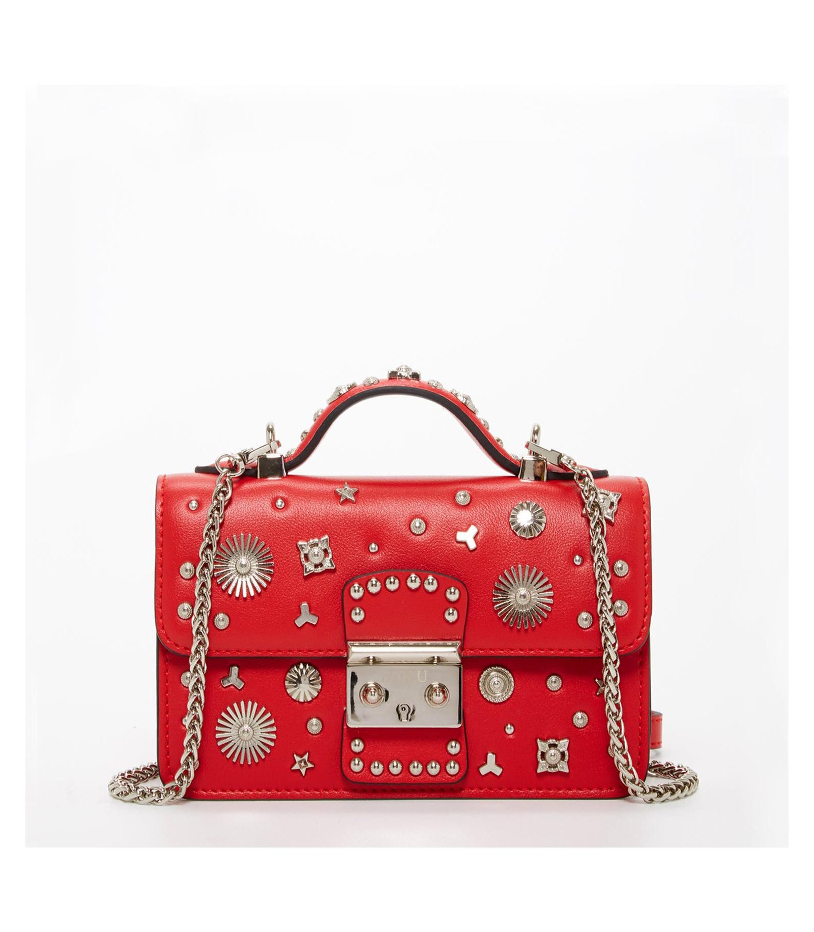 Женская сумка SUSU Studded кожаная crossbody