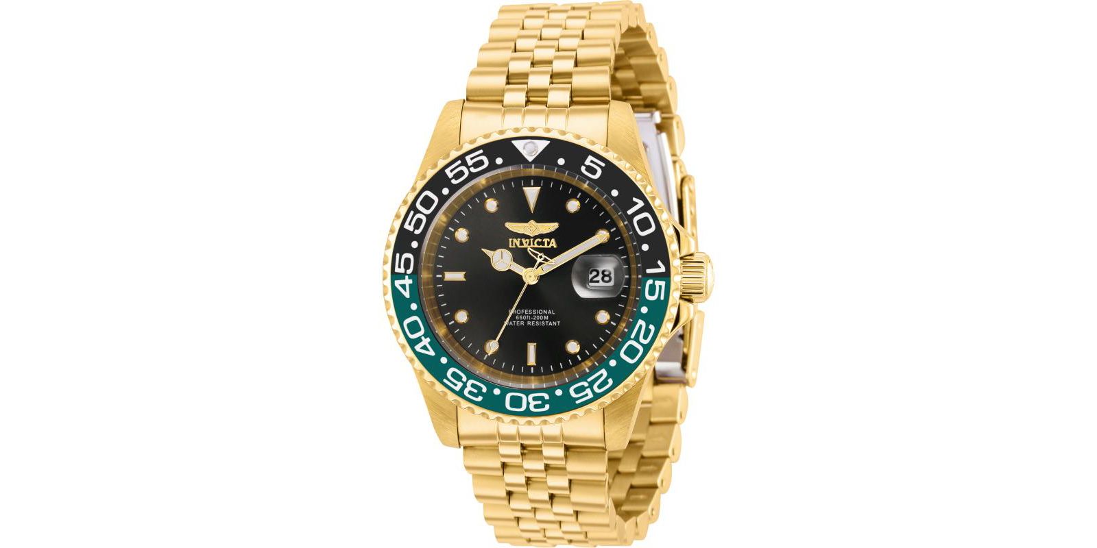 Invicta Мужские часы Pro Diver Quartz 3 Hand Black Dial