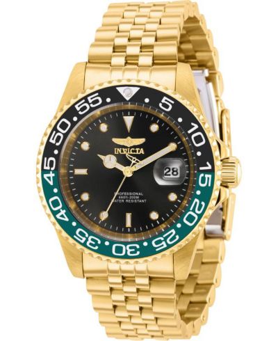 Invicta Men's 36043 Pro Diver Quartz 3 Hand Black Dial Watch