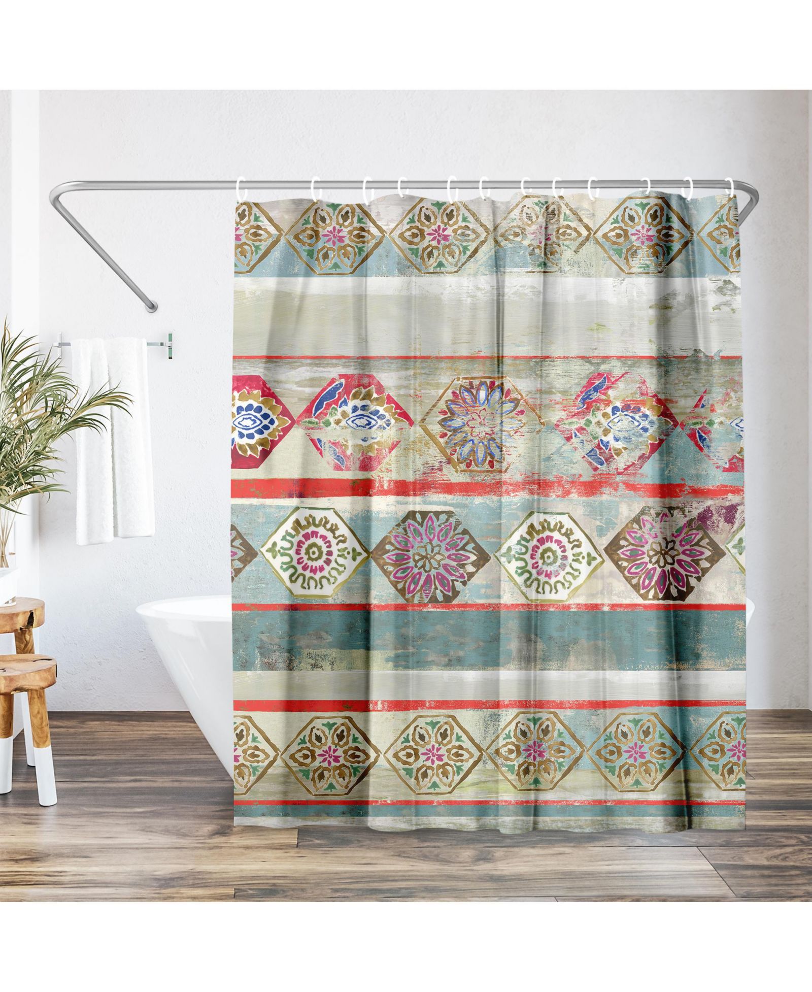 Americanflat штора для душа бохо, 71x74, 100% Polyester