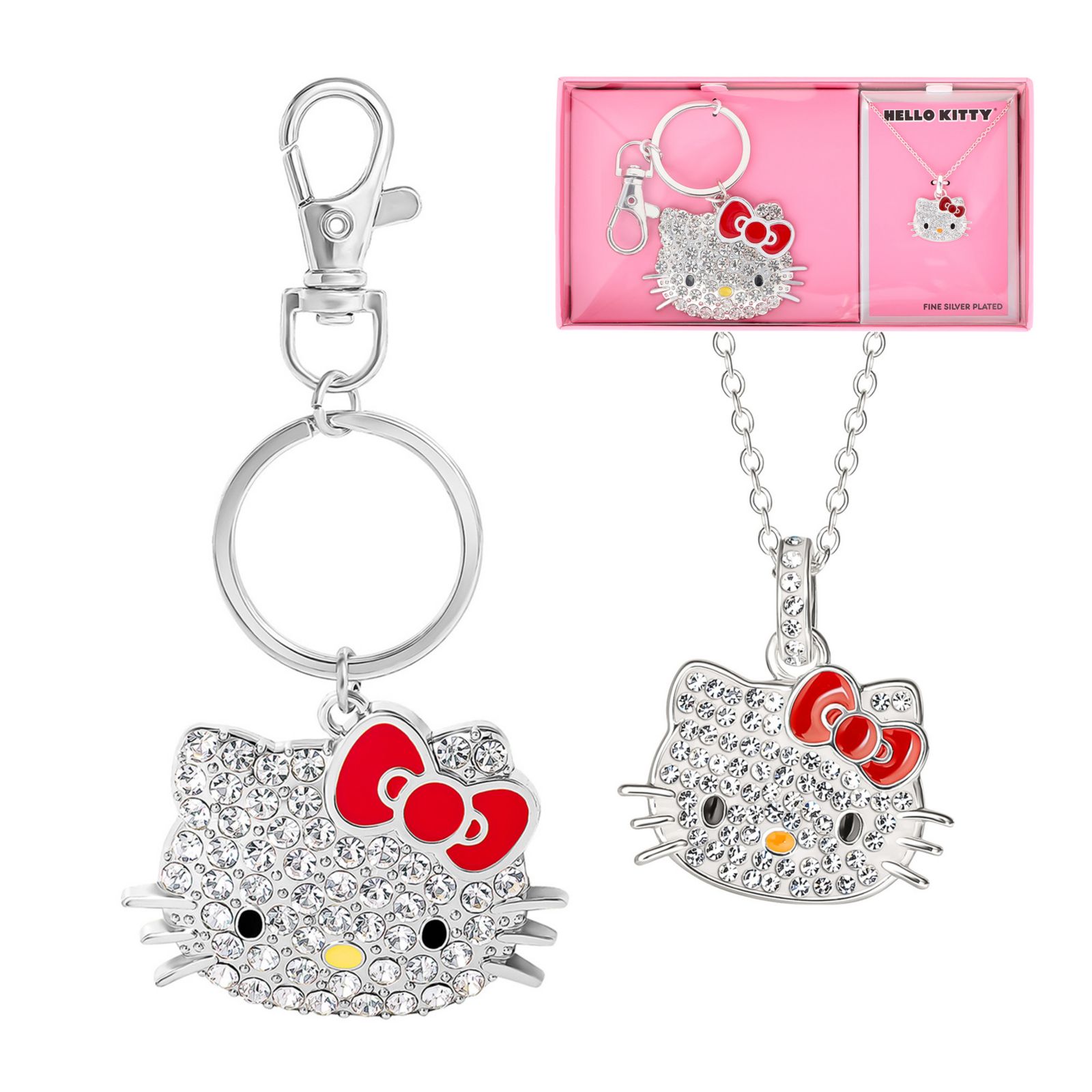 подарочный набор Hello Kitty Crystal Necklace & Keychain